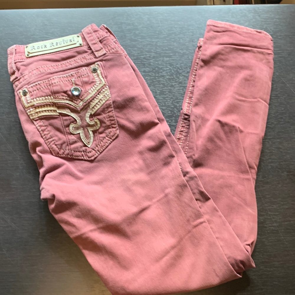 Rock Revival Codee Maroon Skinny Jeans